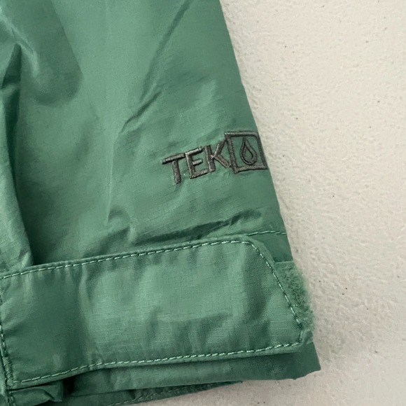 LL Bean Trail Model Rain Jacket Womens 1X Plus Green Hooded Windbreaker Full Zip - Picture 6 of 11